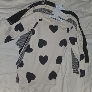 Carter's Black Bunny Print Onesie